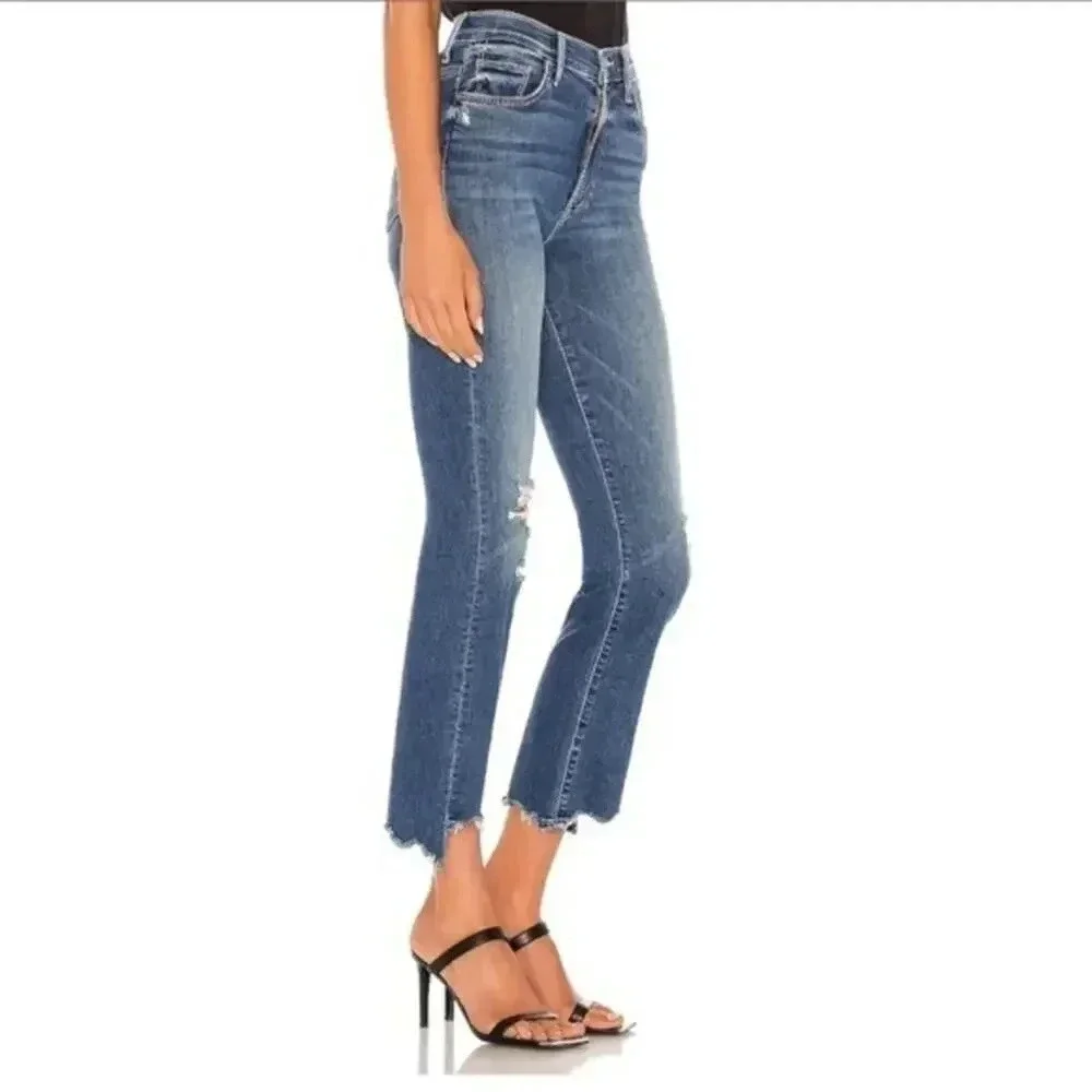 Mother The Insider Crop Step walking on coals size 25 jeans B16